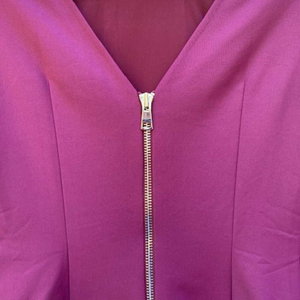 Flavio Castellani Back V Neckline Mink Wool dress NWT - Picture 8 of 15